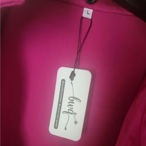 NWT Stain Long Sleeve Sexy V-Neck Formal Work Blouse Party Shirt - Picture 8 of 12